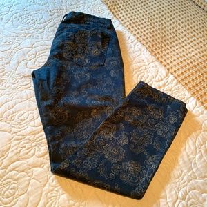 Lauren Ralph Lauren Jeans/ Pants Size 12 Black/ Gold  Cotton